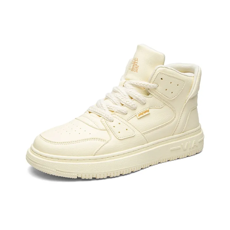 OFFER AITR Thermal Slip Resistant And Abrasion Resistant High Top Skateboard Shoes Men's White Black-13