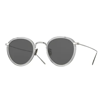 EYEVAN 7285 Acetate Plastic Metal Β-Titanium Oval Sunglasses Unisex Gray