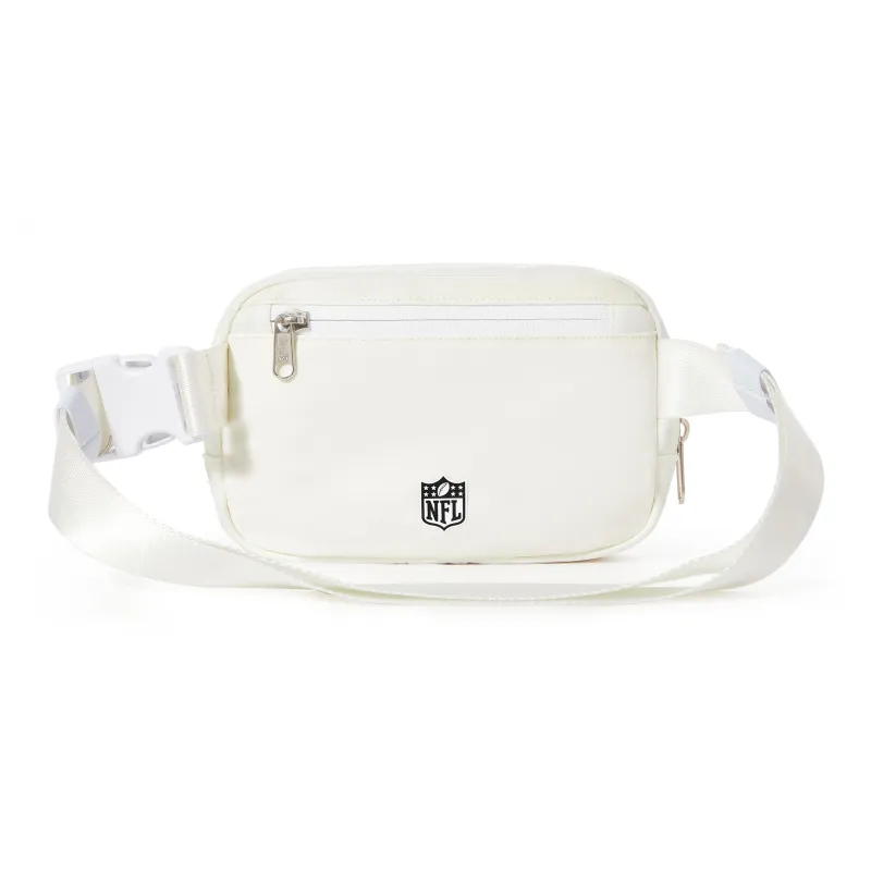 NFL Fabric Crossbody Bag, Fanny Pack, Sling Bag Unisex White-4