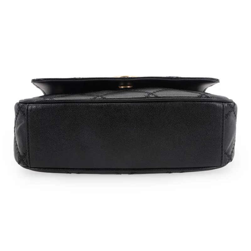 TORY BURCH Cow Leather Shoulder Bag Women's Black-3