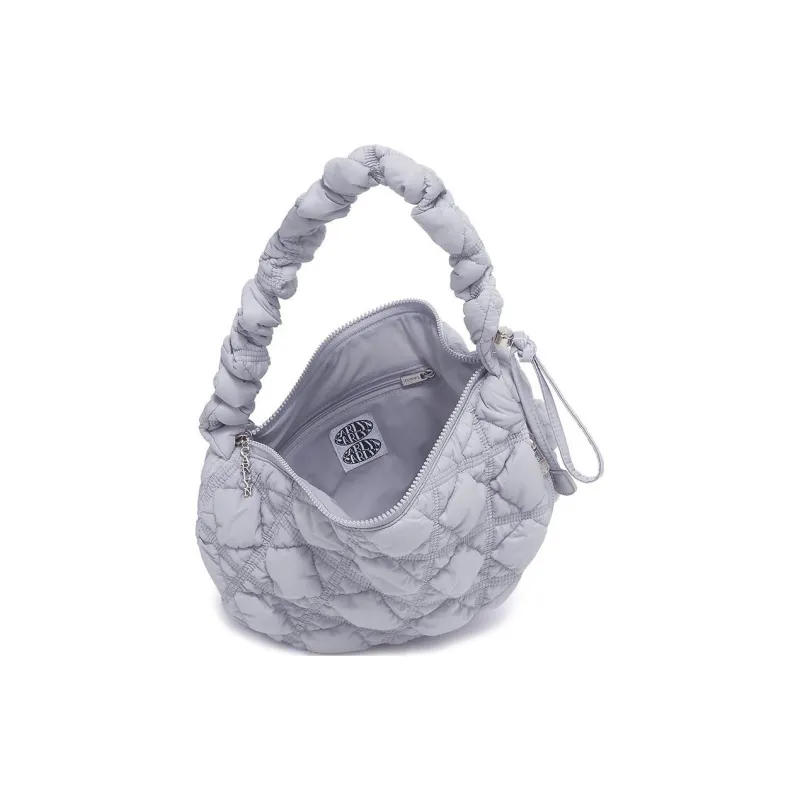 AOC Nylon Portable Crossbody Bag Shoulder Bag Women's Gray Blue-2