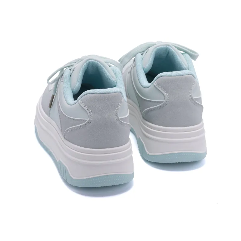 HUANQIU Balance Support Height Increasing Low Top Skateboard Shoes Women's Aqua-5