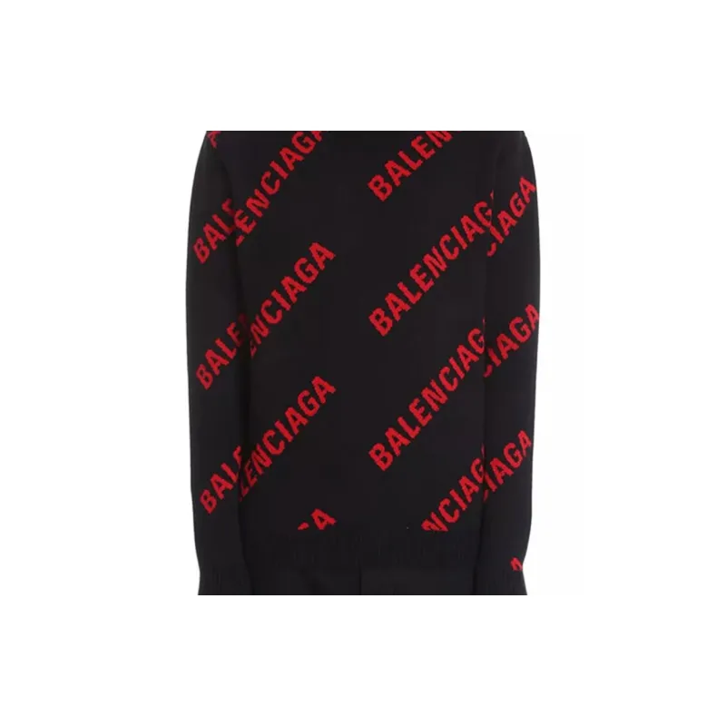 Balenciaga Allover Logo Crewneck-5