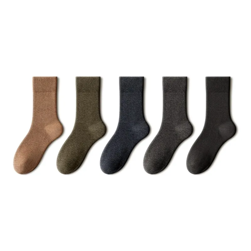 YINSHILIANGPIN Mid Calf Socks Men's 5 Pack-18