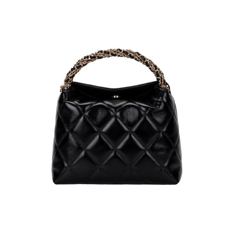 CHANEL Leather Handbag, Shoulder Bag, Crossbody Bag Women's Black-2