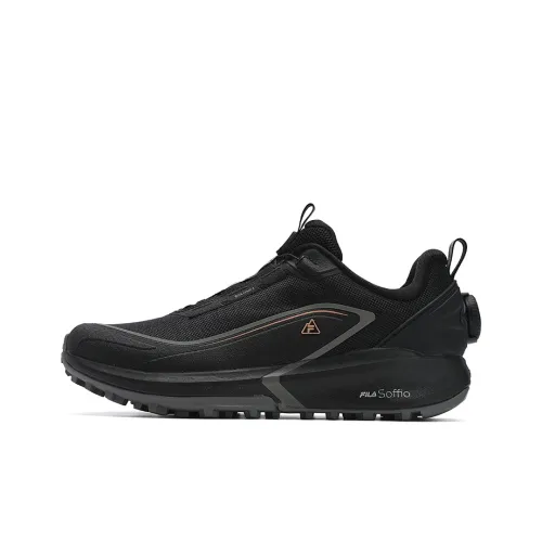FILA Wear resistant And Lightweight Low Top Running Shoes Women's Black