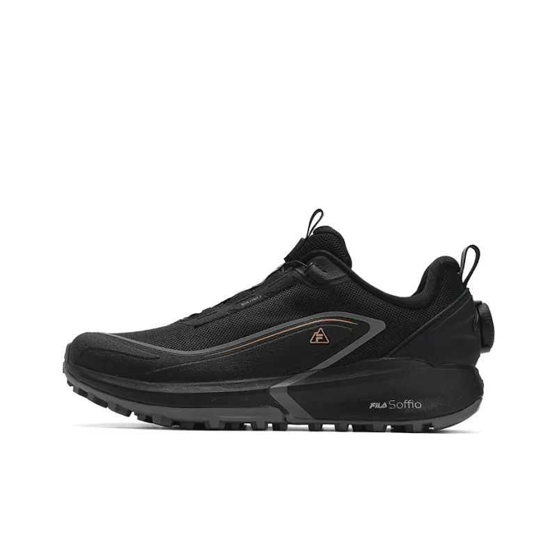 FILA Wear resistant And Lightweight Low Top Running Shoes Women's Black-0