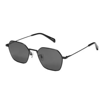 PUBLIC BEACON Titanium Β Titanium Square Sunglasses Unisex Black