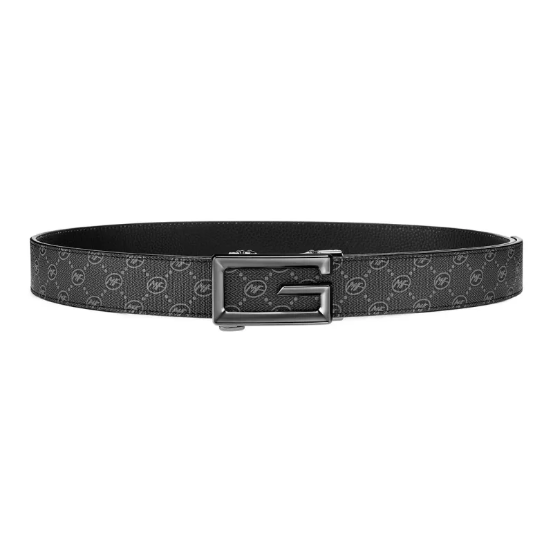 FAIRWHALE Pvc Leather Belts Men's Width 3.5CM-1