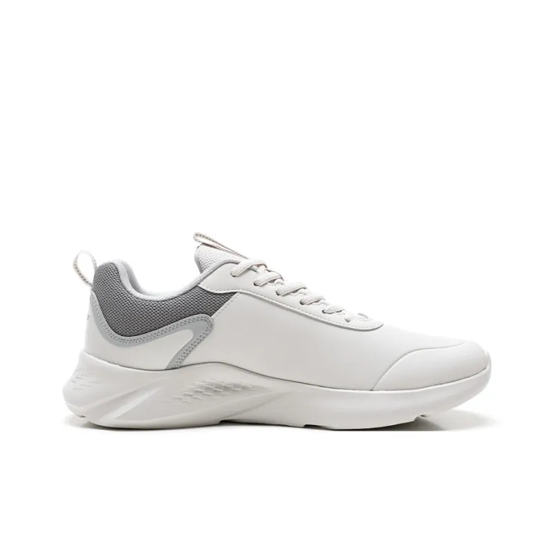 XTEP Cushioning Anti-Slip And Wear-Resistant Low-Top Casual Running Shoes Men's White Gray-1