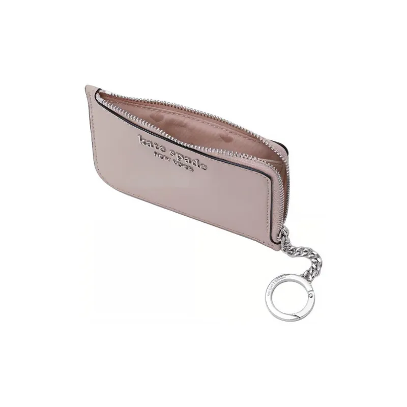 Kate Spade Cameron Leather Coin Purses Card Holders Medium Size Women's Beige-3