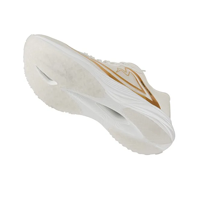 Sonic Cat Cushioning Coverage Thermal Low Top Carbon Plate Running Shoes Unisex White Gold-4