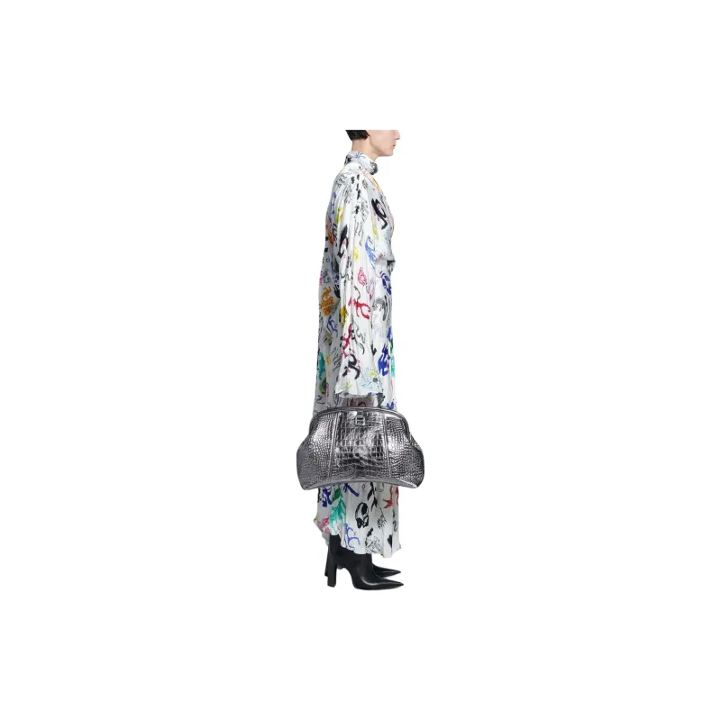 Balenciaga Long Sleeved Dress Women's White-3
