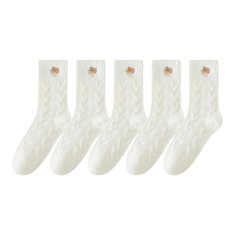 Lan Miao Mid Calf Socks Women's 5 Pack-11