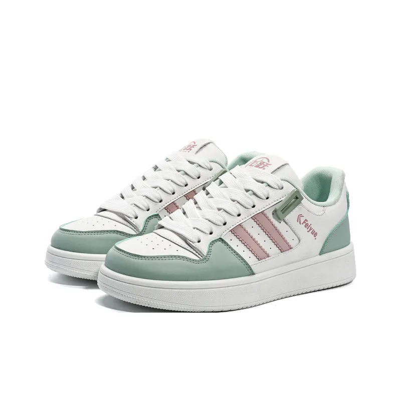 Feiyue Skateboard Shoes Women's Low Top Green/White/Black/Pink-43