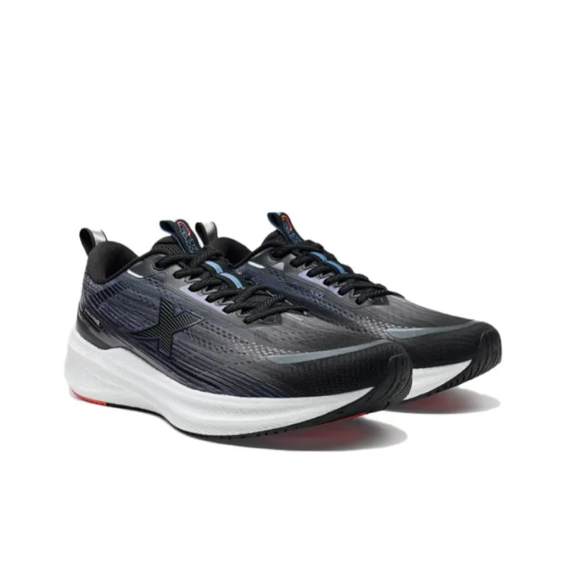XTEP Cushioning Rebound Low Top Running Shoes Men's Black Blue-3