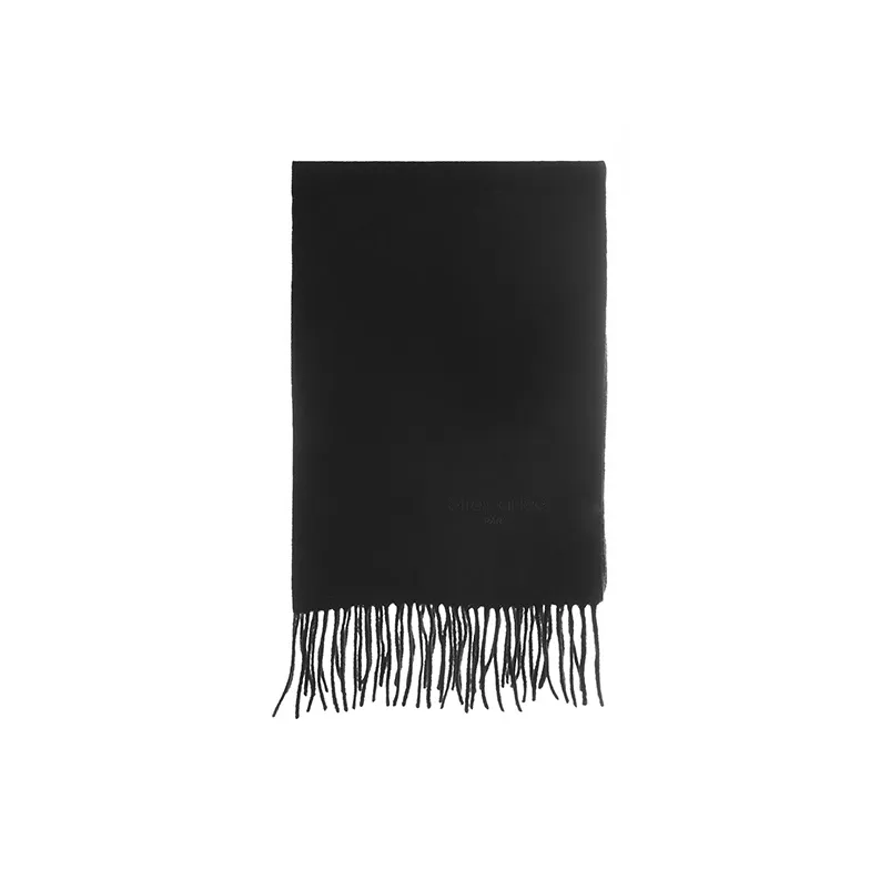 Être Par Lee Sheep Wool Knit Scarves Unisex Black-4