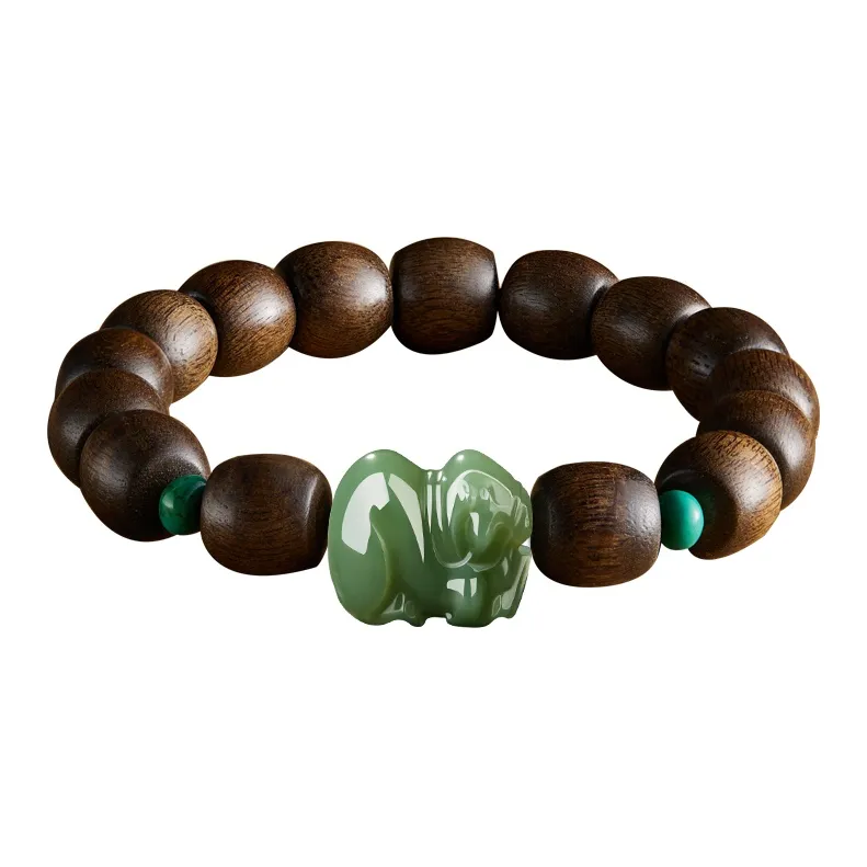 Moonstone Edge Agarwood Bracelets Unisex-11