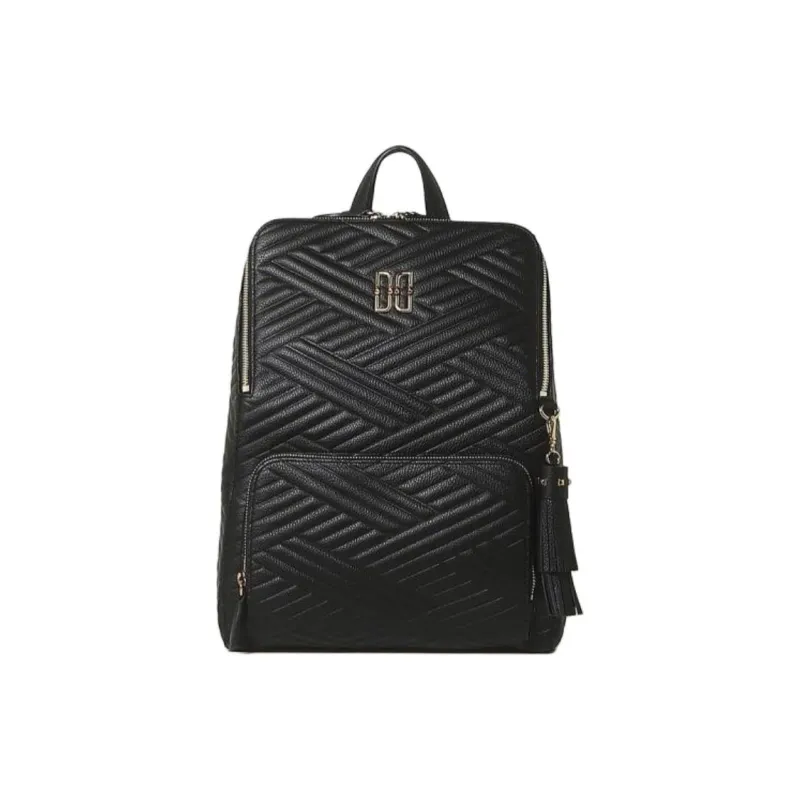 DAKS Cow Leather Backpack Women's Black-0