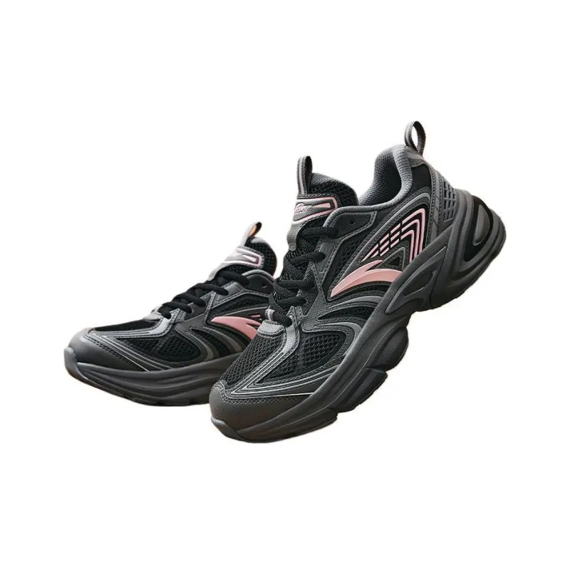 Anta Millennium Glacier Cushioning, Wear Resistant Low Top Casual Shoes Women's Gray Pink-3