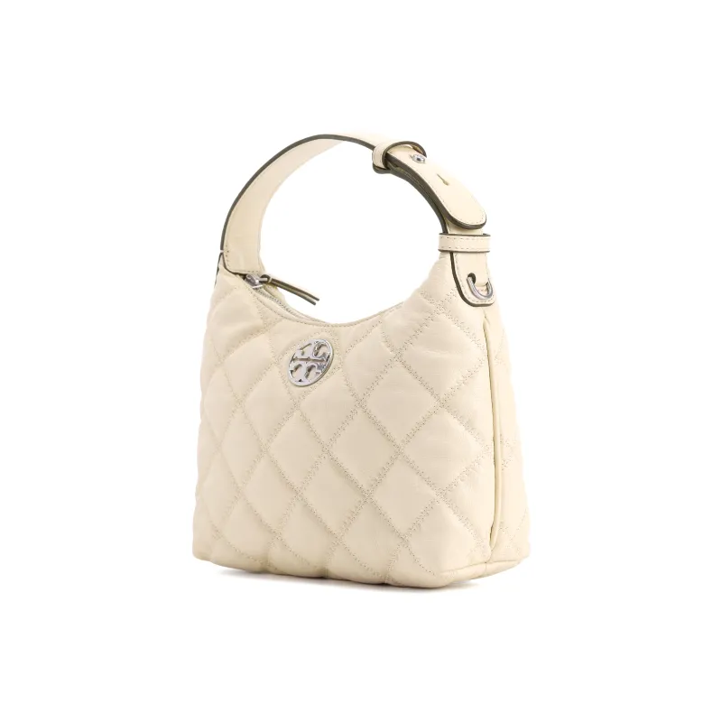 TORY BURCH Leather Shoulder Bag, Portable Crossbody Bag Mini Women's White-1