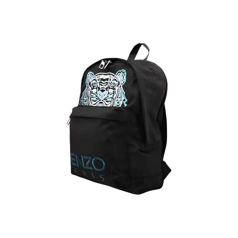 KENZO Nylon Backpack Men's Black/Blue/Green Label-1