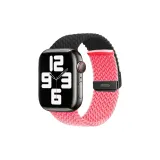 Apple Integrated Black Buckle Woven, Black & Fuchsia