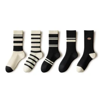 YINSHILIANGPIN Mid Calf Socks Women's 5 Pack