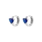 Dark Blue Hoop Earrings 1 Pair Eh-3297.ebC