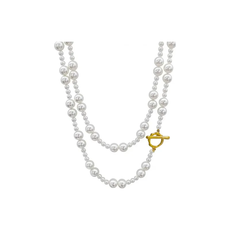WUMZK Faux Pearl Necklaces Women's-0