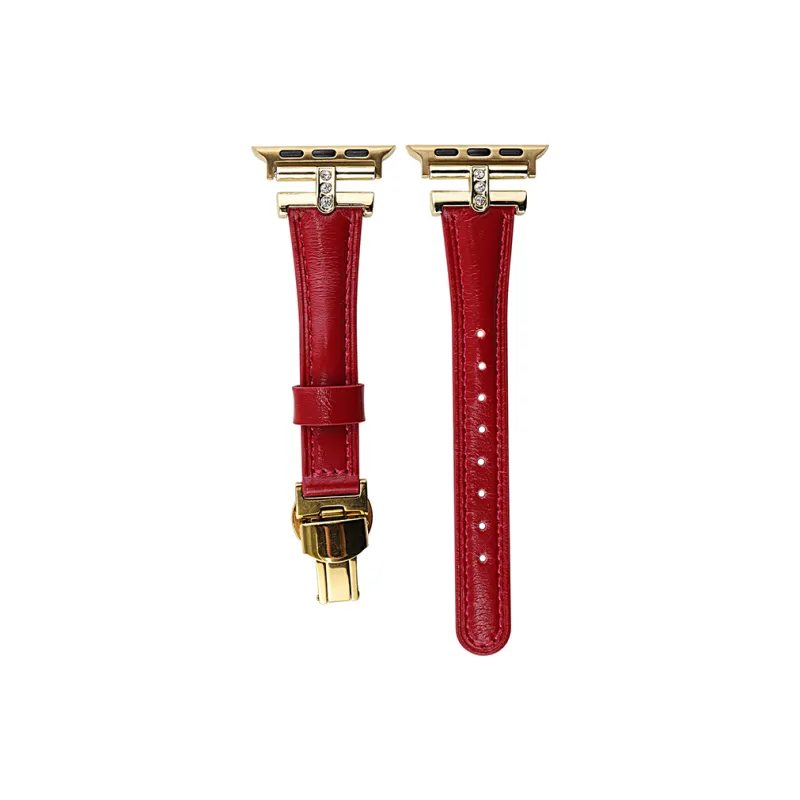 Vobafe Watch Band Apple Compatibility Waxed Leather Material-14