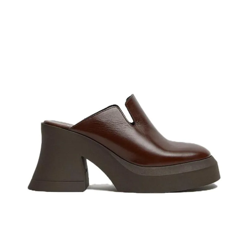 MIISTA Wrap-toe Slippers Women's Brown-1