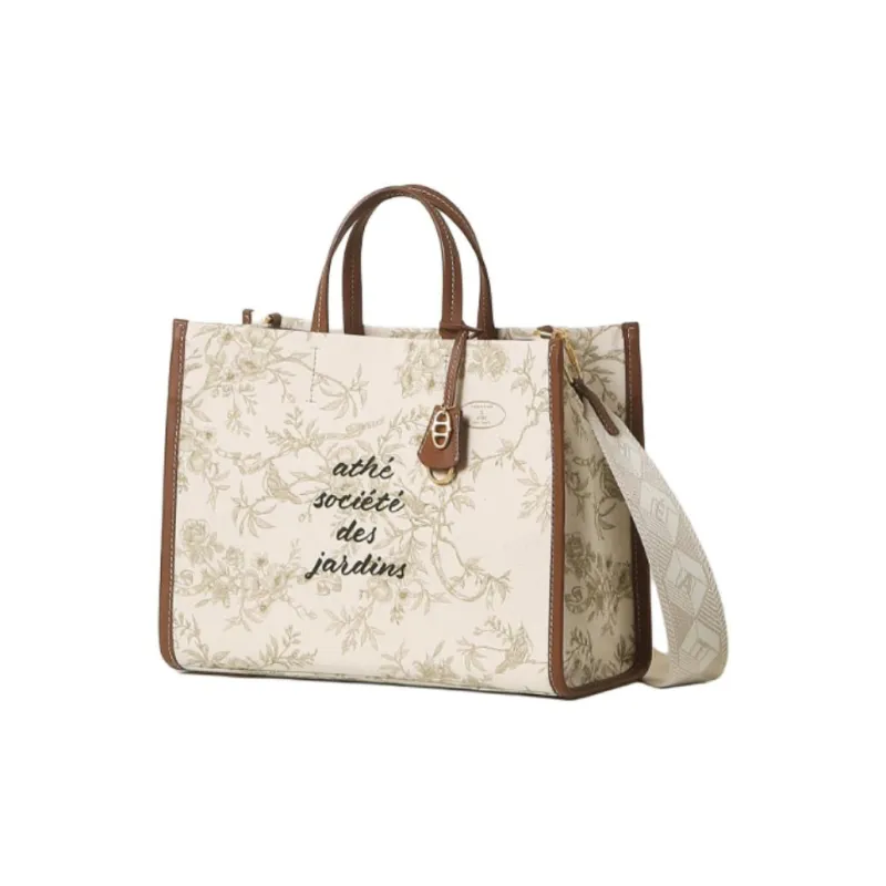 ATHE VANESSABRUNO Cotton One Shoulder Handbags Large Size Women's Beige-1