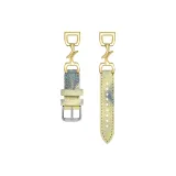 Gold Leaf Yellow Green Silver-Tone Buckle