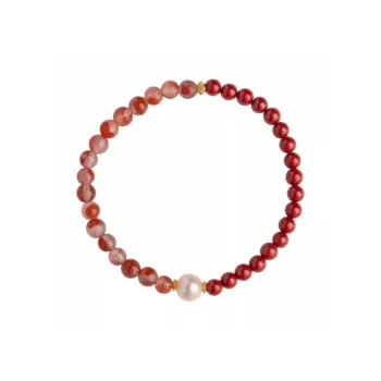 Strange Snow Reconstructed Cinnabar Bracelets Unisex