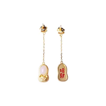 YUSHE Hetian Jade Earrings White Jade Women's