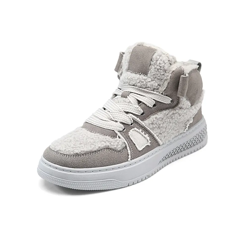 Seattle Palm Warm Anti Slip And Wear Resistant High Top Skateboard Shoes Unisex-7