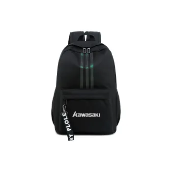Kawasaki Nylon Backpack Laptop Bag Regular Unisex Black