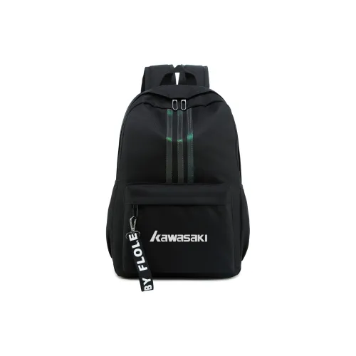 Kawasaki Nylon Backpack Laptop Bag Regular Unisex Black