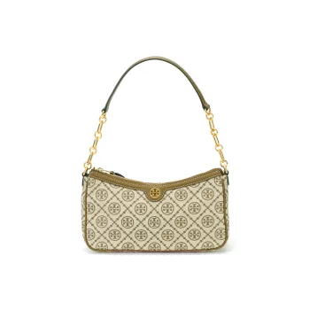 TORY BURCH T Monogram Jacquard Fabric Shoulder Bag, Portable Crossbody Bag Women's