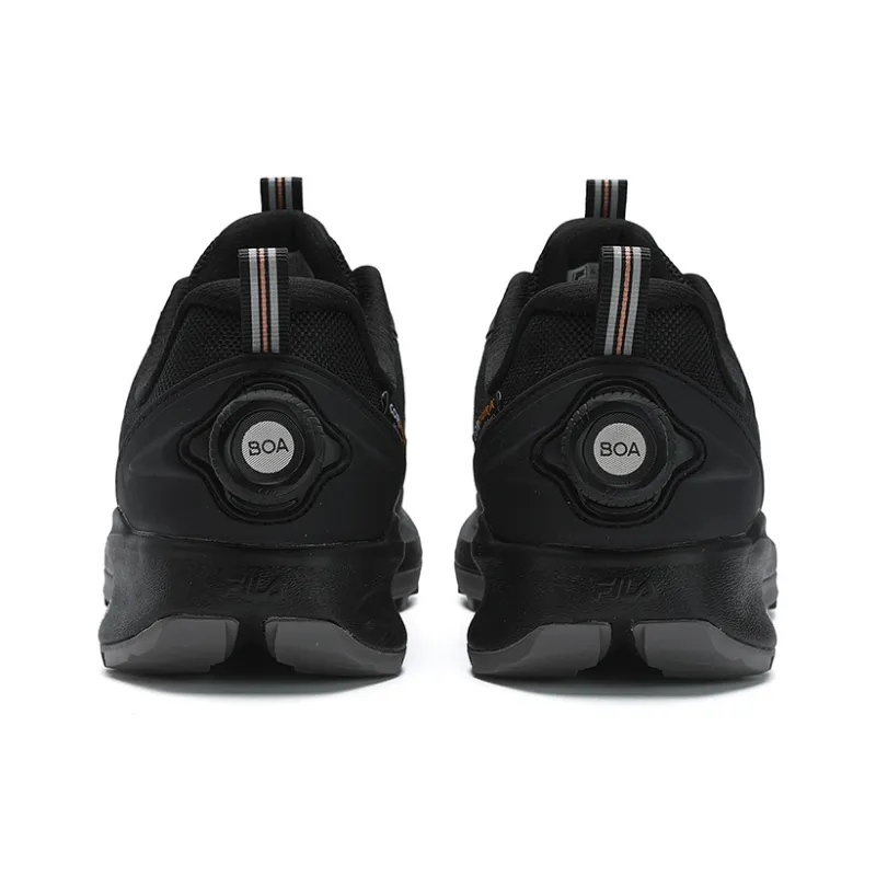 FILA Wear resistant And Lightweight Low Top Running Shoes Women's Black-3