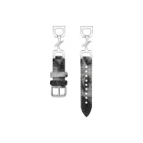 Silver Leaf Black Gray with Silver-Tone Buckle
