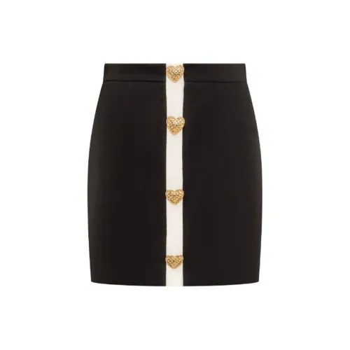 MOSCHINO Heart Buttons Stretch Mini Skirt