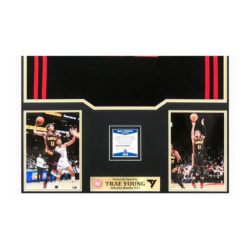 Huayitaojin Basketball Fan Supplies Beckett BAS Authenticity Certificate Framed 67x97cm Black-3