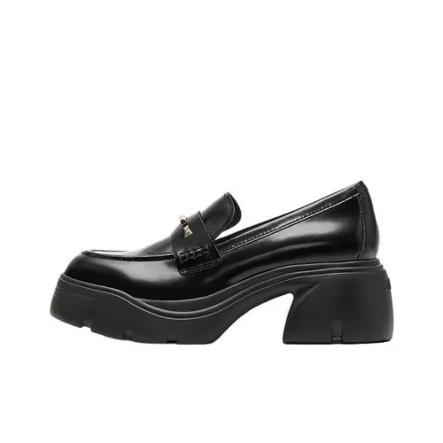 Staccato Rising Bamboo Platform Height Increasing Loafers 6cm Women's