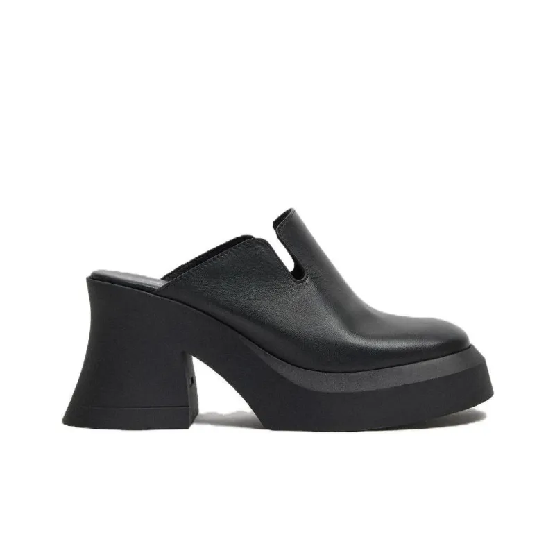MIISTA Closed Toe Slippers Women's Black-1