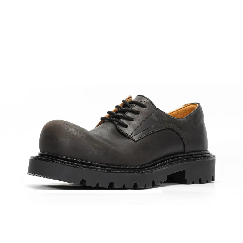 CROOKED CARD Anti Slip And Wear Resistant Height Increasing Low Top Casual Shoes Unisex Umber-2