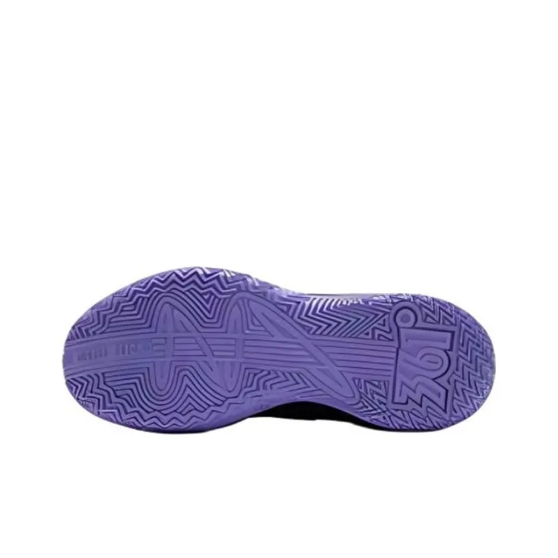 361° Cushioned Slip Resistant Low Top Basketball Shoes Men's Black Purple-3