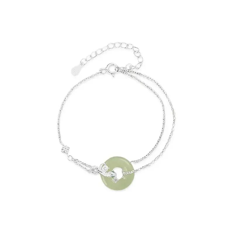 Long Fu Bracelets Green Jade Women's-0