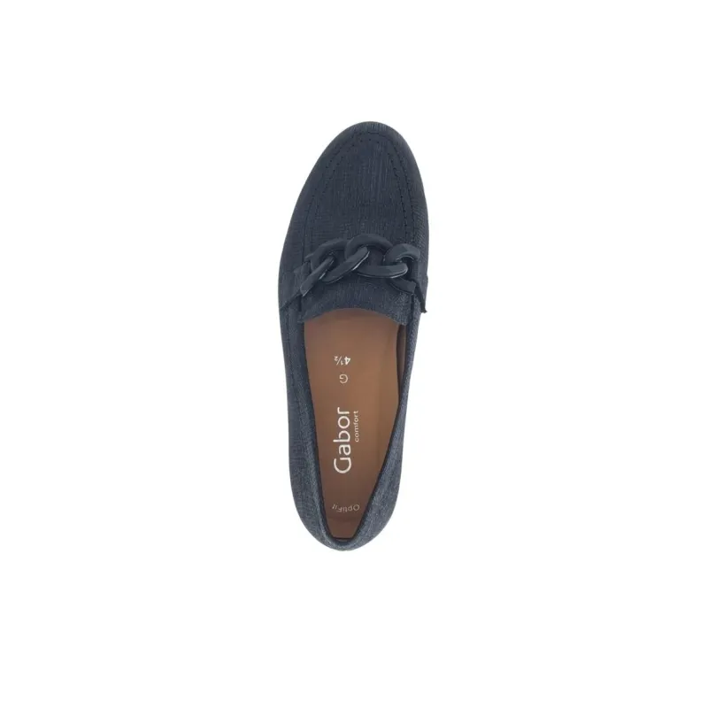 Gabor Comfort Loafers 3cm Women's Blue-3